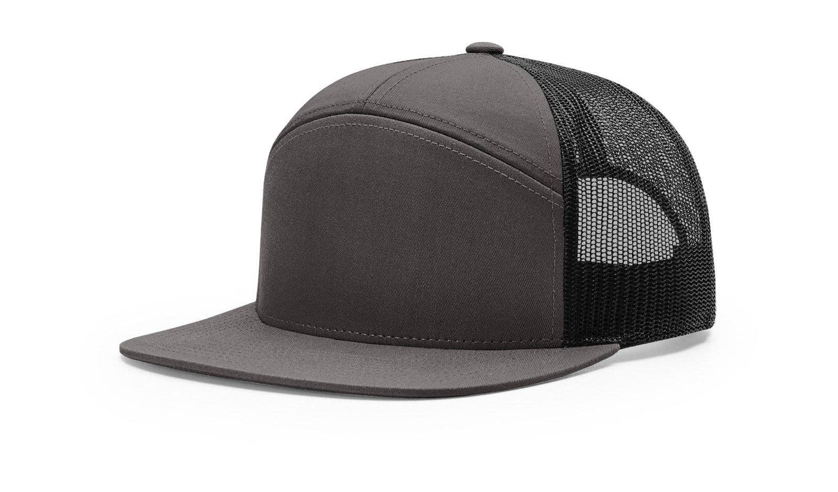 Richardson 168 7-Panel Trucker Hat: Pale Khaki/Loden Green
