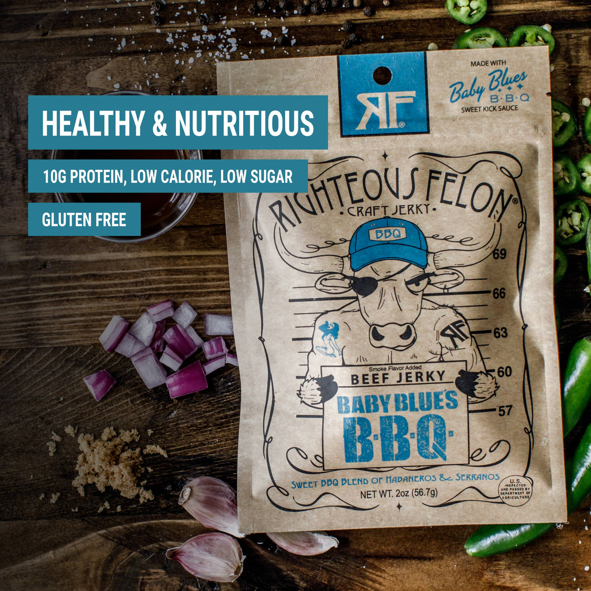 Bootleggin' BBQ Beef Jerky 2oz