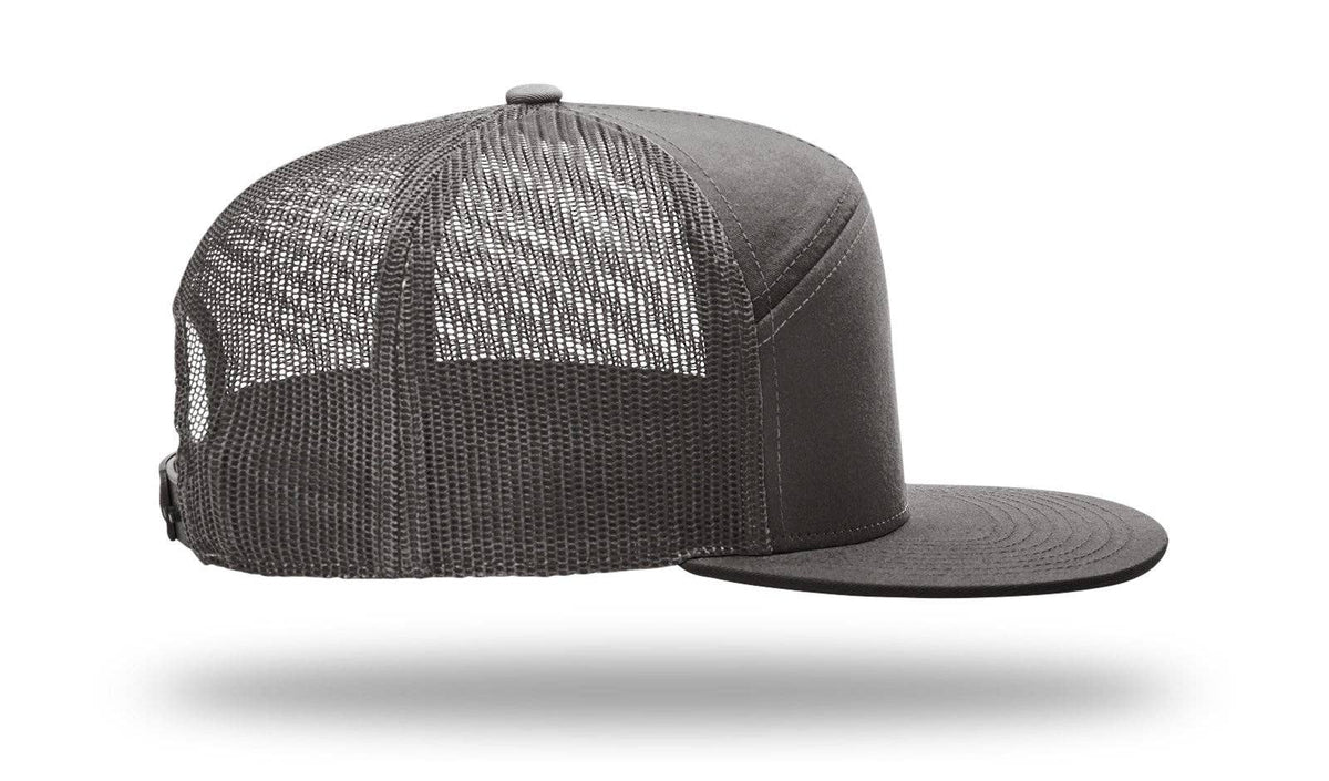 Richardson 168 7-Panel Trucker Hat: Black