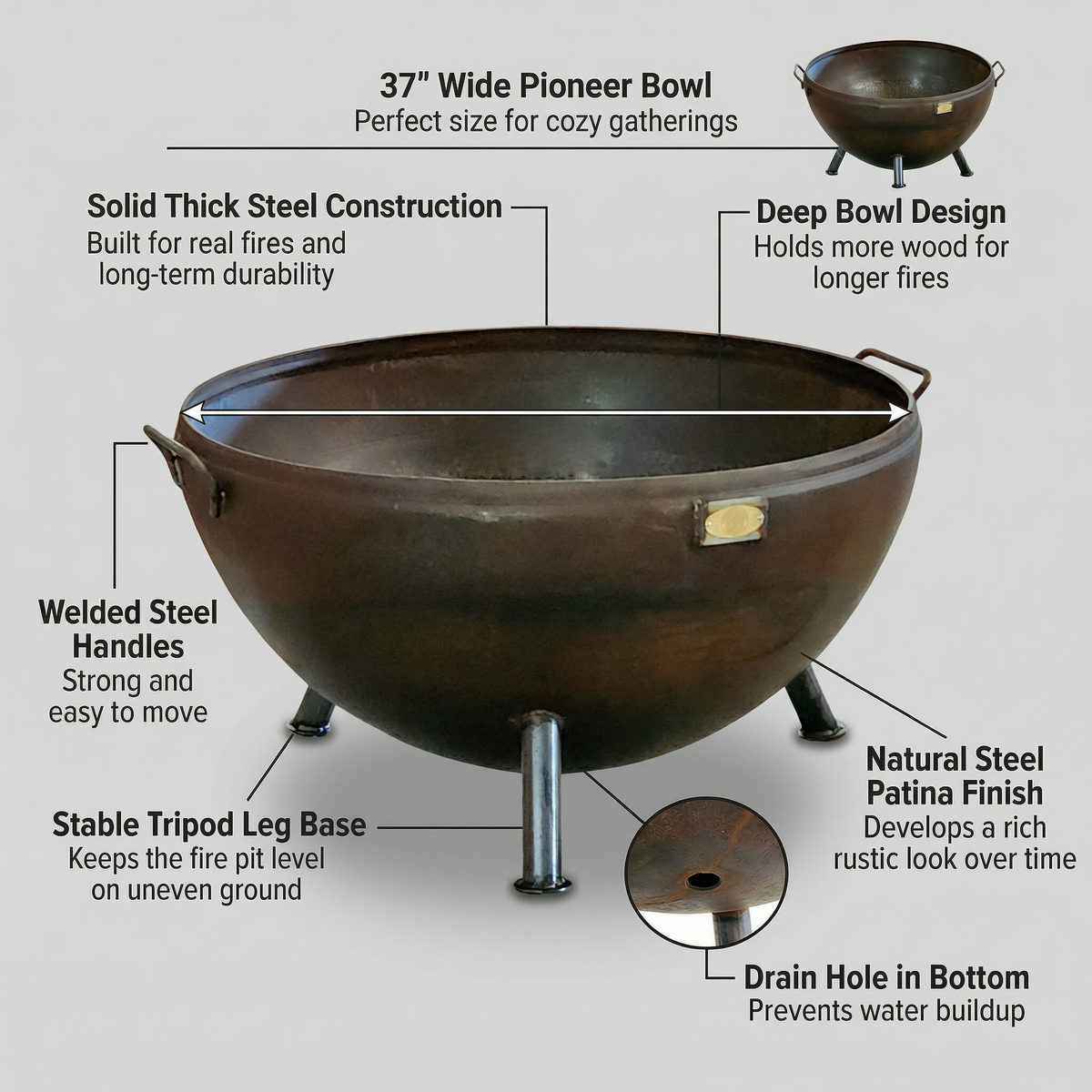 37" Pioneer Fire Pit