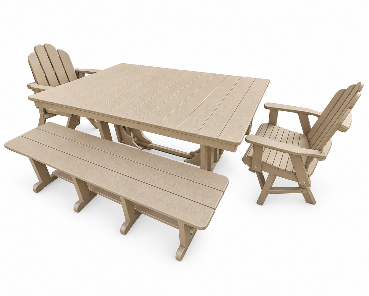 Homestead Poly 6ft Dining Table 5pc Set