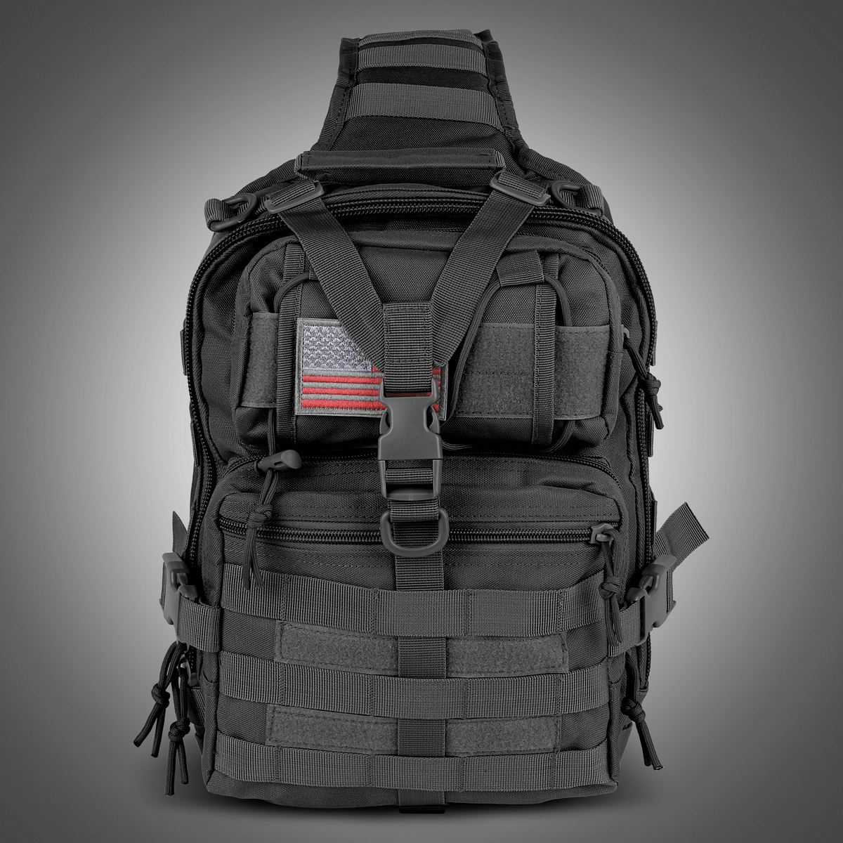 XGear 14L Range Sling Bag Backpack with Adjustable Strap: Black