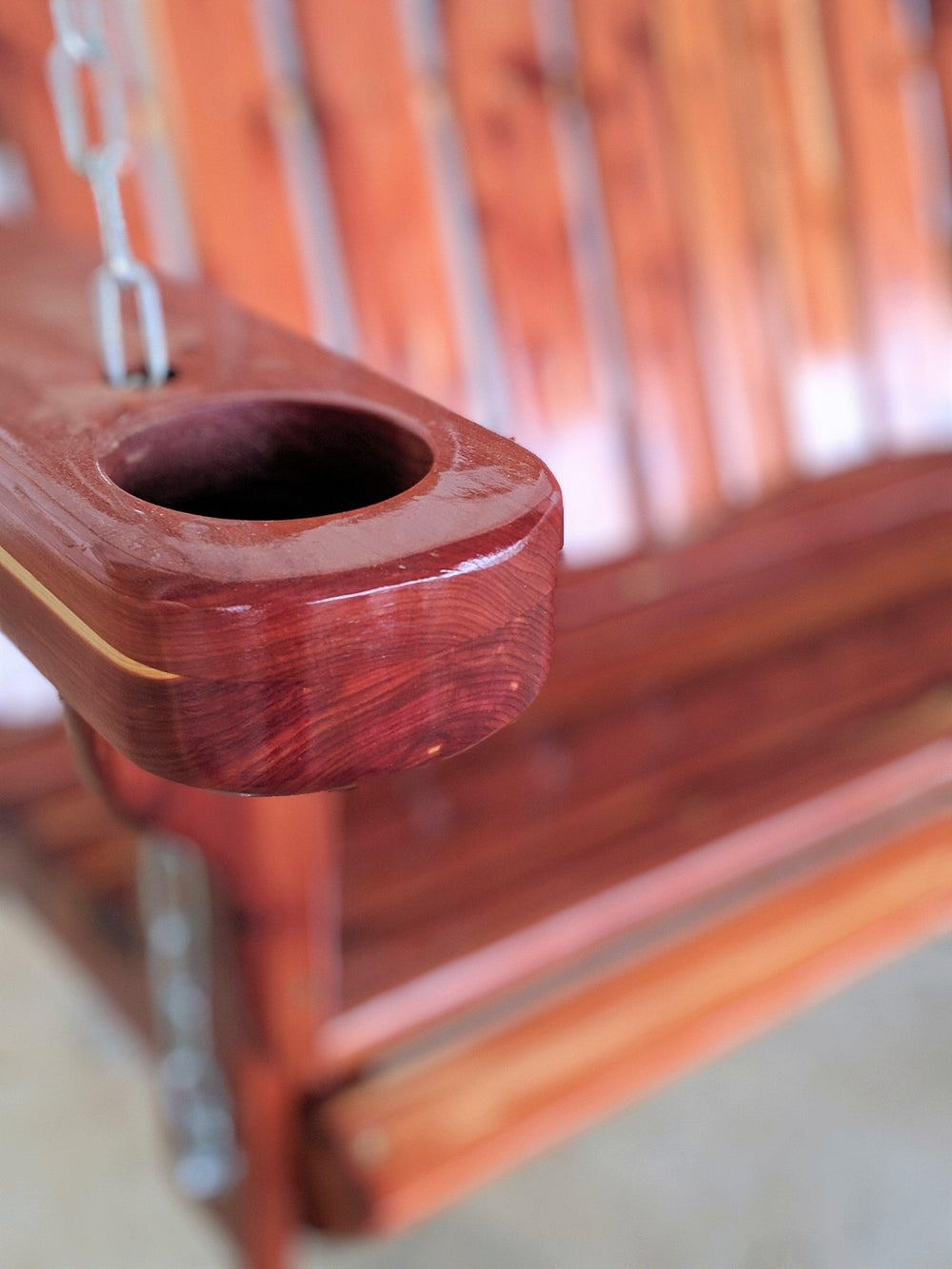Triple Adirondack Cedar Swing - Evergreen Patio