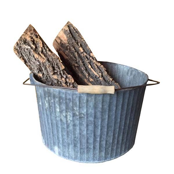 Large Gray Zinc Pail