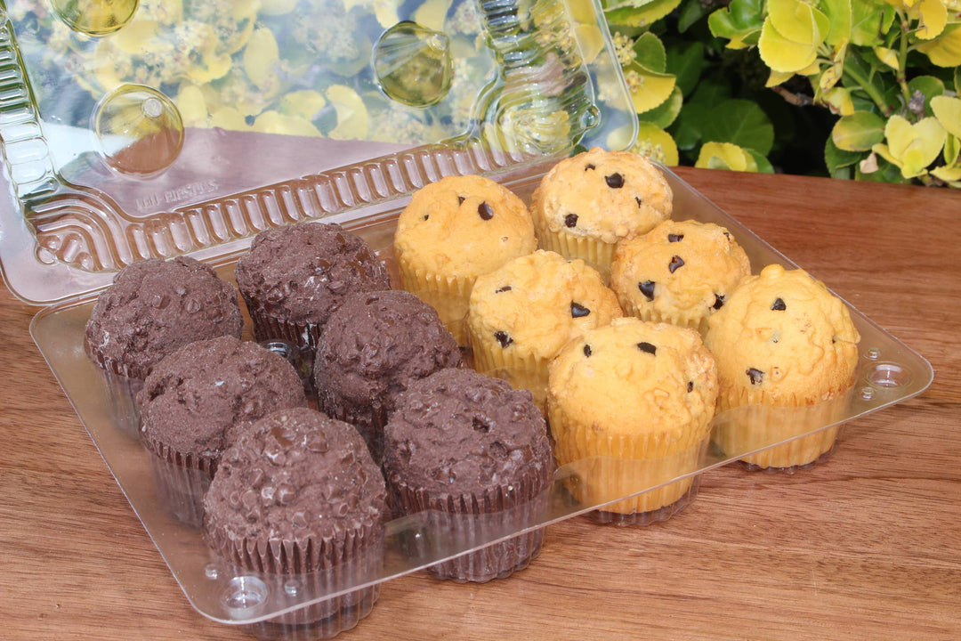 Fake Chocolate and Chocolate Chip Mini Muffins - Set of 12
