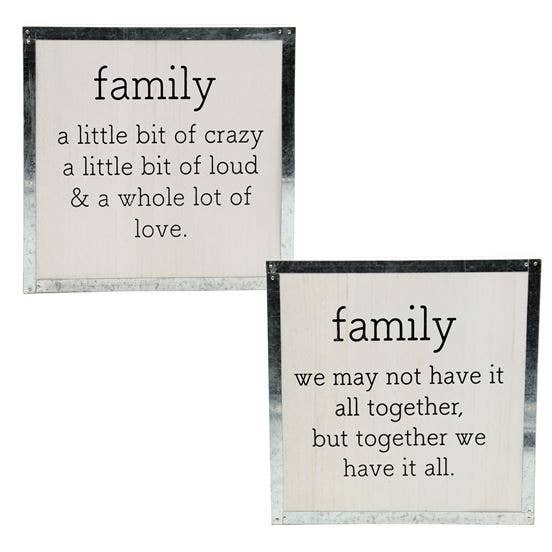 Family Block Sign