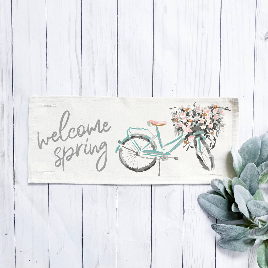 Seasonal Panel: Flowers, Pastel; Spring Bike