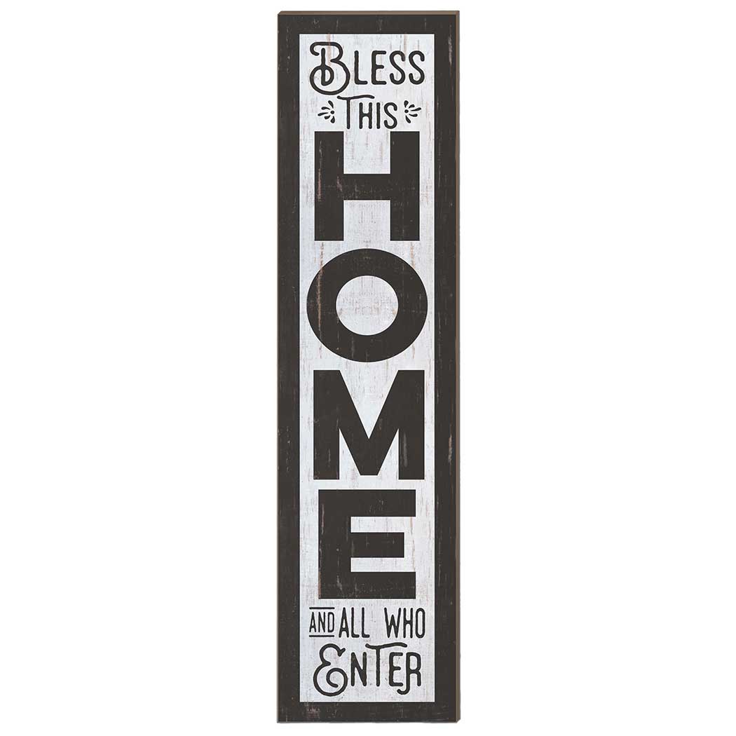 12 x 48 Bless This Home Porch Leaner Sign