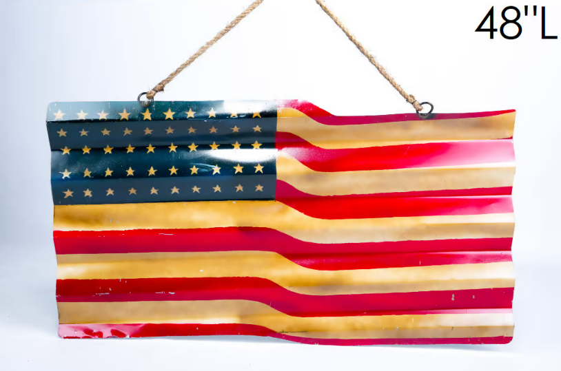 48" US Metal Flag