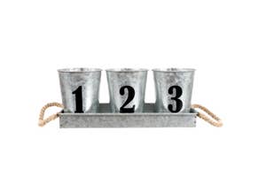 Tray & 3 Bucket Set