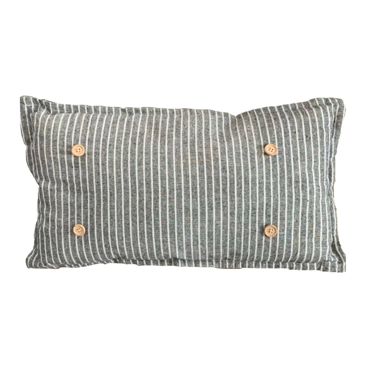 Charcoal/Cream Stripes: Pillow ONLY (with insert)