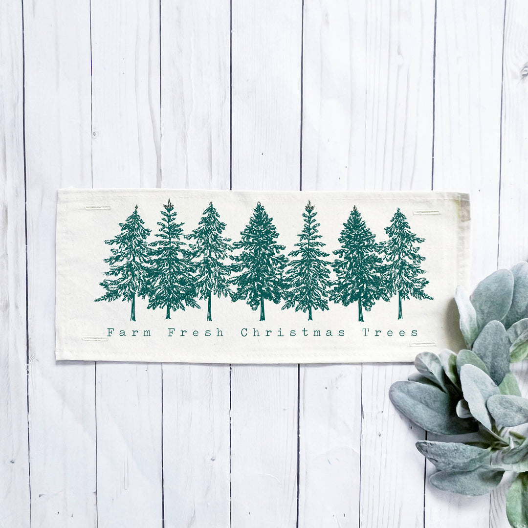Holiday Panel: Winter; Farm Fresh Evergreen Christmas Trees