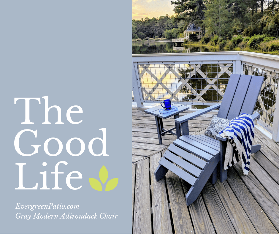 GRAY MODERN ADIRONDACK CHAIR - Evergreen Patio
