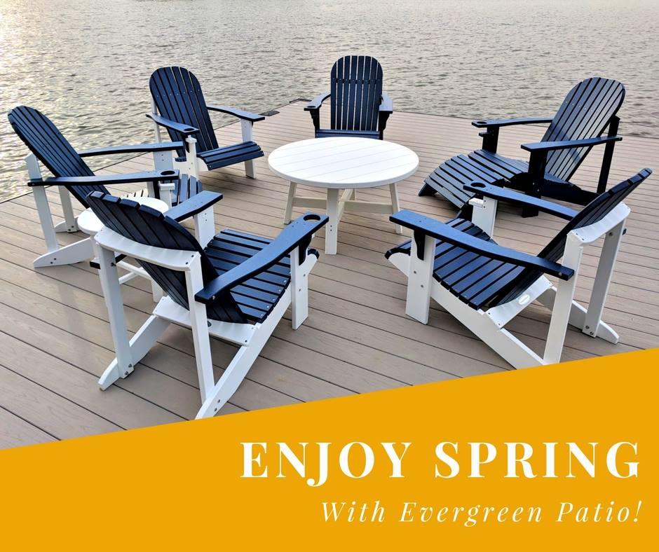 Great Adirondack Chair setup on Lake Oconee - Evergreen Patio