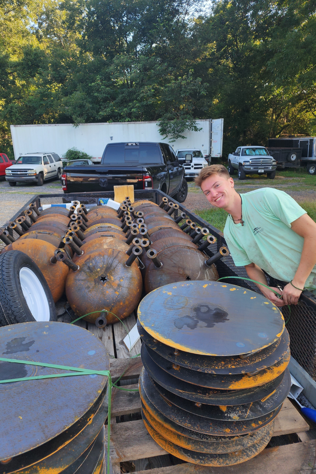 An Order of Three Dozen Heavy Duty Steel Fire Pits !