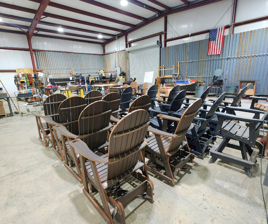 The first 100 Chairs have been made in the new shop!