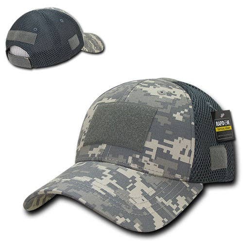 Tactical Operator Hat Air Mesh Baseball Cap Patch Military Army - Rapdom T80: Black
