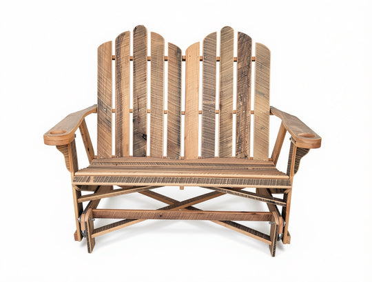 Homestead Amish Reclaimed Oak Double Glider