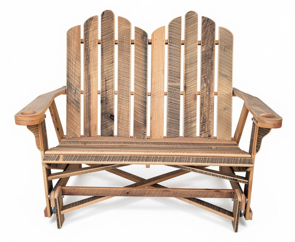 Homestead Amish Reclaimed Oak Double Glider