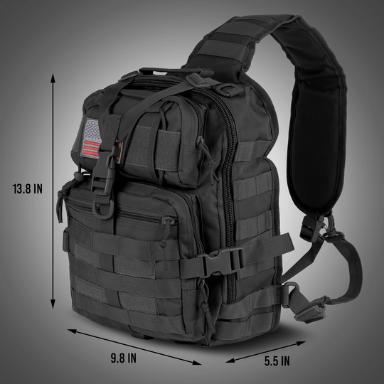 XGear 14L Range Sling Bag Backpack with Adjustable Strap: Khaki
