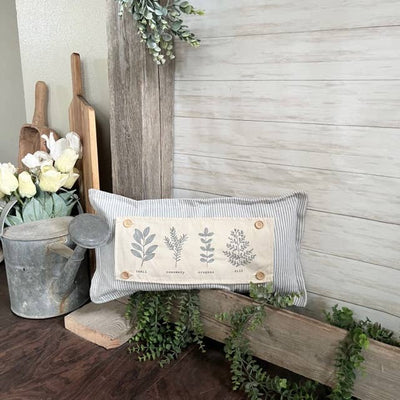 Gray/White Ticking Stripes: Pillow ONLY (with insert)