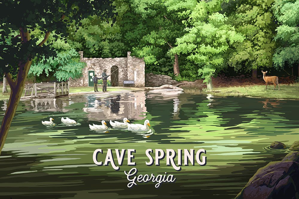 Cave Spring Library visit – Evergreen Patio
