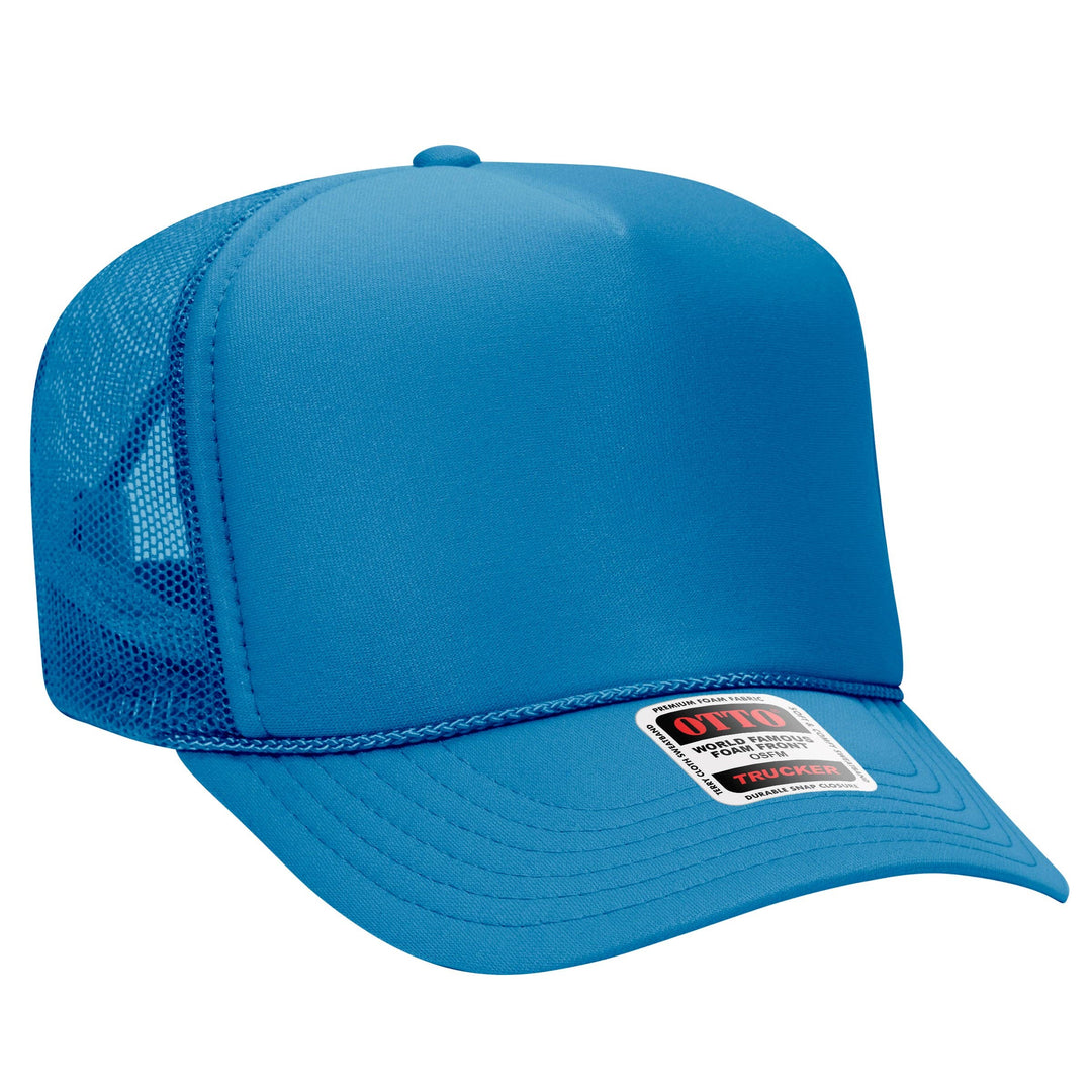 Otto 5-Panel High Crown Foam Trucker Hats, Mesh Back Cap - 39-165: Purple