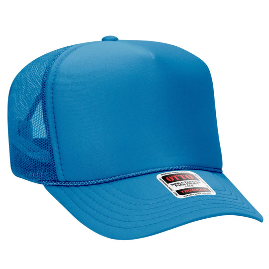 Otto 5-Panel High Crown Foam Trucker Hats, Mesh Back Cap - 39-165: Purple