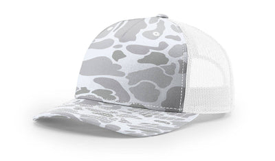 Richardson 112PFP Printed Five Panel Trucker - Duck Camo Colors: Bark Duck Camo/Brown