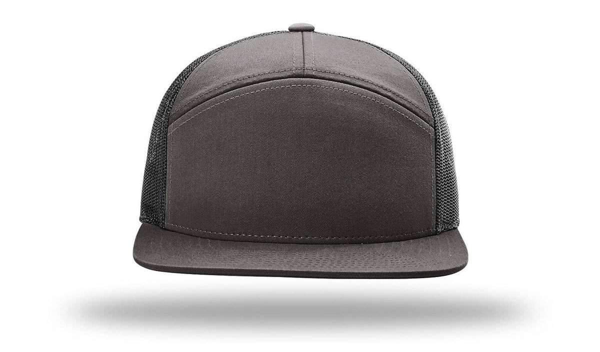 Richardson 168 7-Panel Trucker Hat: Black
