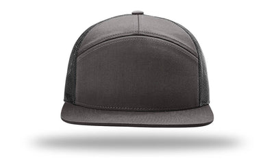 Richardson 168 7-Panel Trucker Hat: Black