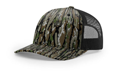 Richardson 112PFP Printed Five Panel Trucker Hat Camo Cap - 112 PFP: Realtree Edge/Blaze Orange