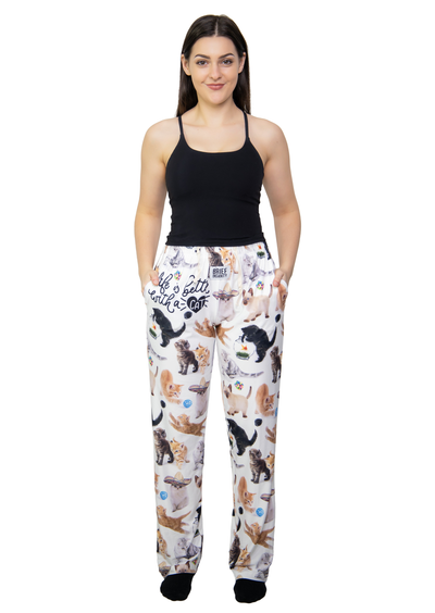 Life Is Better With A Cat  Lounge Pants: SMALL