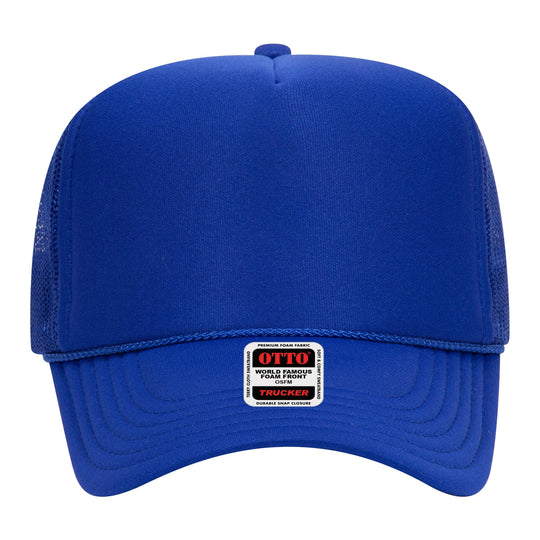 Otto 5-Panel High Crown Foam Trucker Hats, Mesh Back Cap - 39-165: Purple