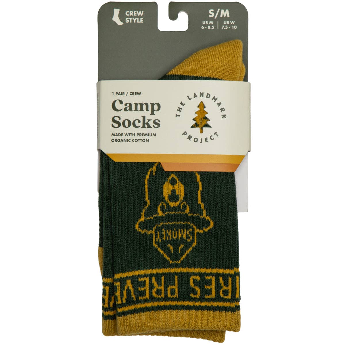Smokey Emblem Sock: S/M / Pine