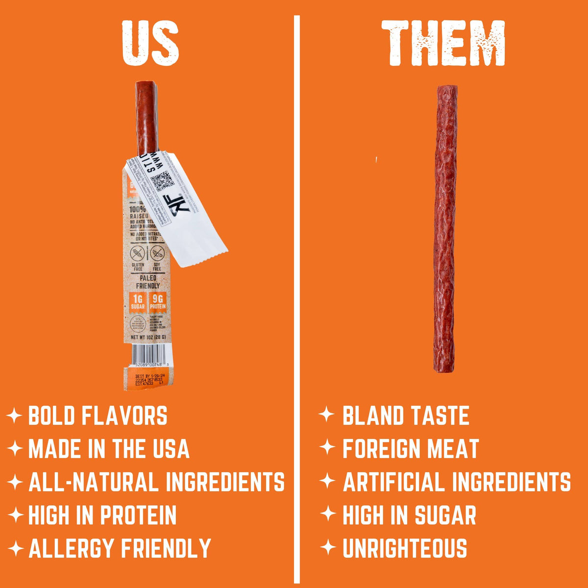 NEW Fiery Habanero Beef Stick - 24 Pack