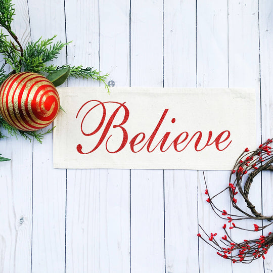 Glitter Panel: Winter Christmas Believe