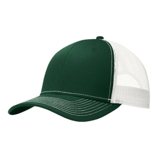 Port Authority® C402 Snapback Trucker Cap: Purple/White