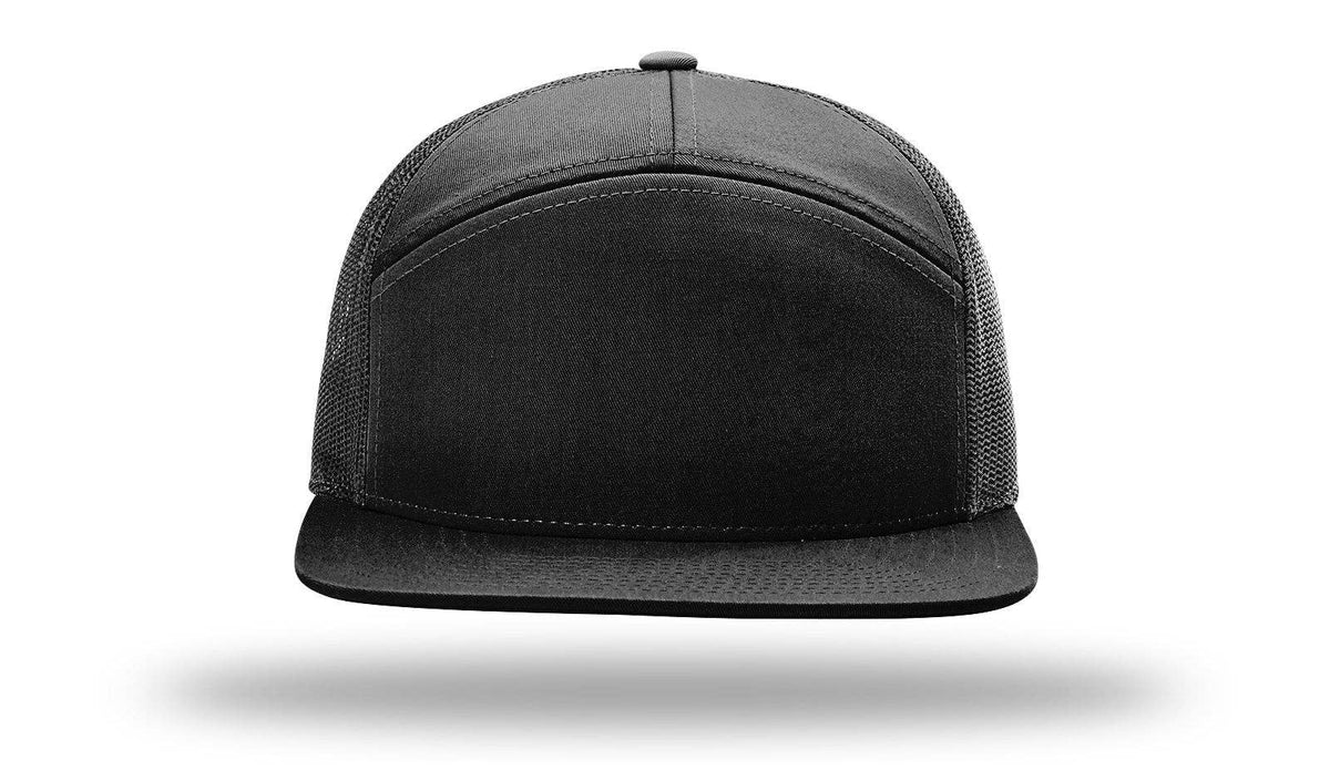 Richardson 168 7-Panel Trucker Hat: Pale Khaki/Loden Green