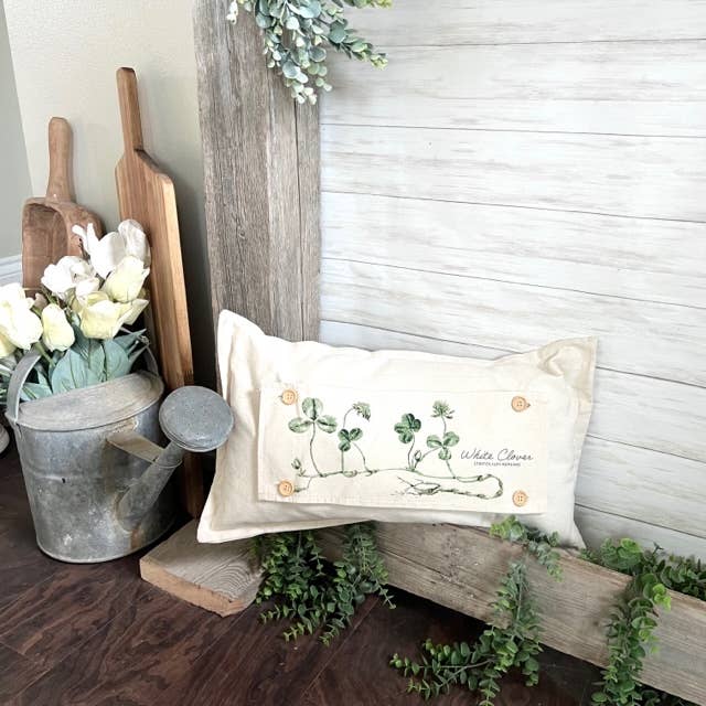 Botanical Panel: Garden Shamrock Spring; WHITE CLOVER