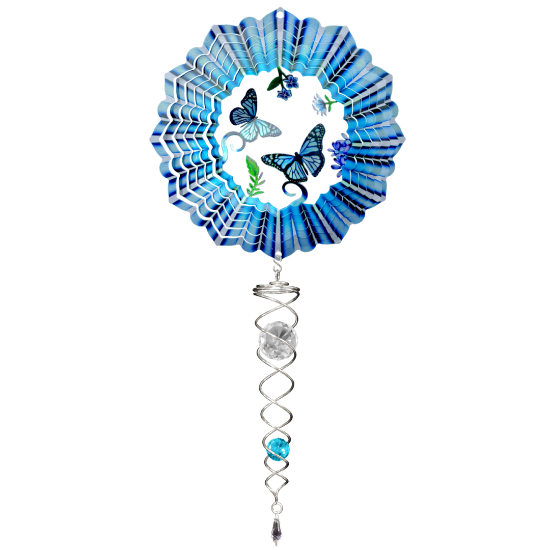 3D Blue Butterfly - Mini Set Wind Spinner