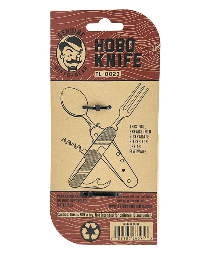 "Hobo Knife" Camping utensils, flatware multi-tool