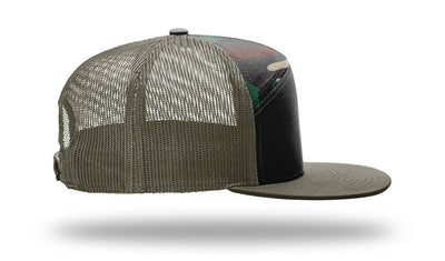 Richardson 168 7-Panel Trucker Hat: Black