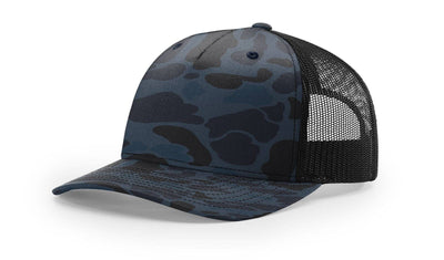 Richardson 112PFP Printed Five Panel Trucker Hat Camo Cap - 112 PFP: Realtree Edge/Blaze Orange