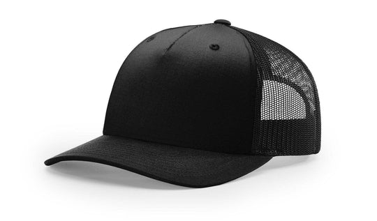 Richardson 112FP - 5-Panel Premium Trucker Snapback Hat: Heather Grey/Amber Gold