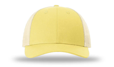 Richardson 115 Low Pro Trucker Cap: Cream/Loden/Dark Orange / MD-LG