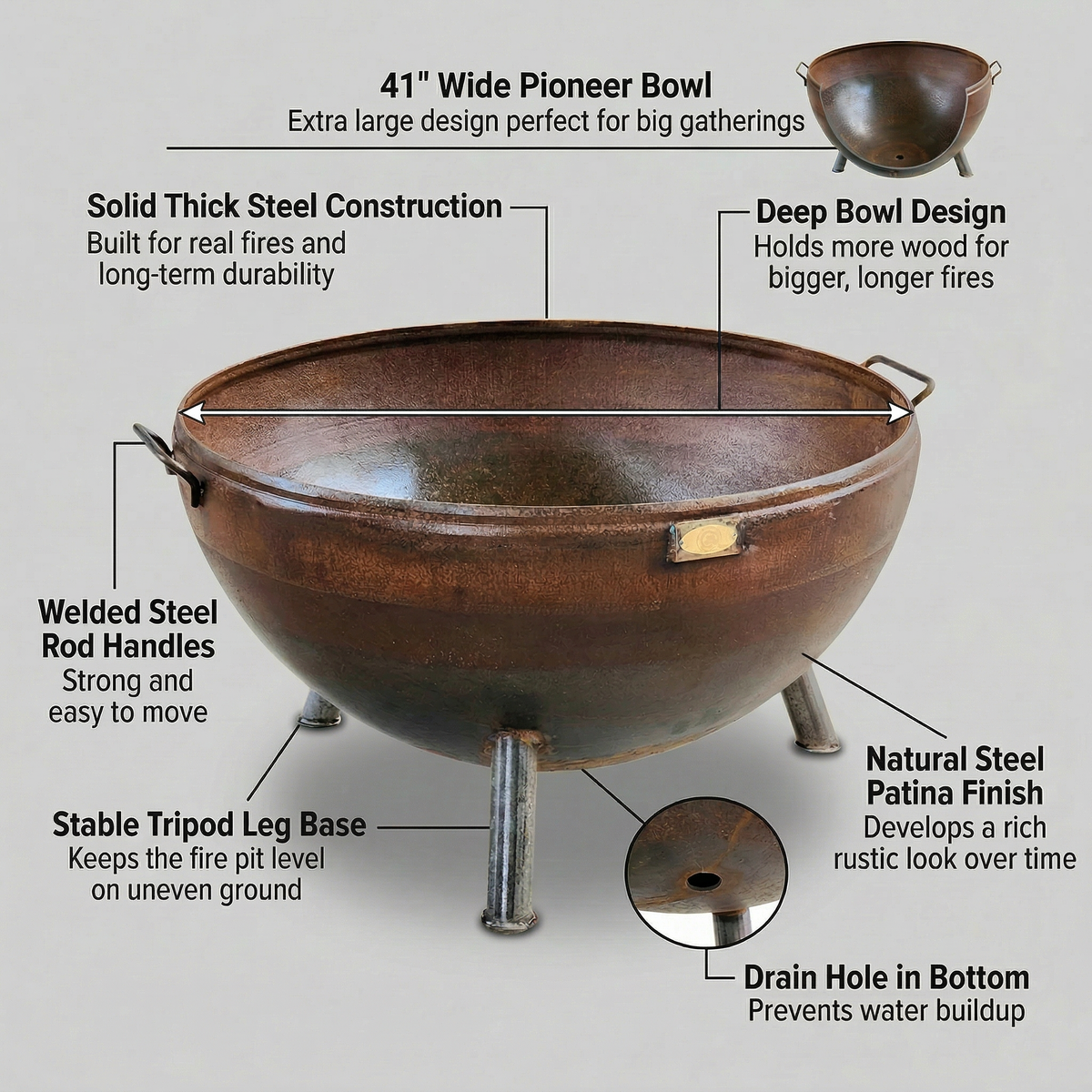 41" Pioneer Fire Pit