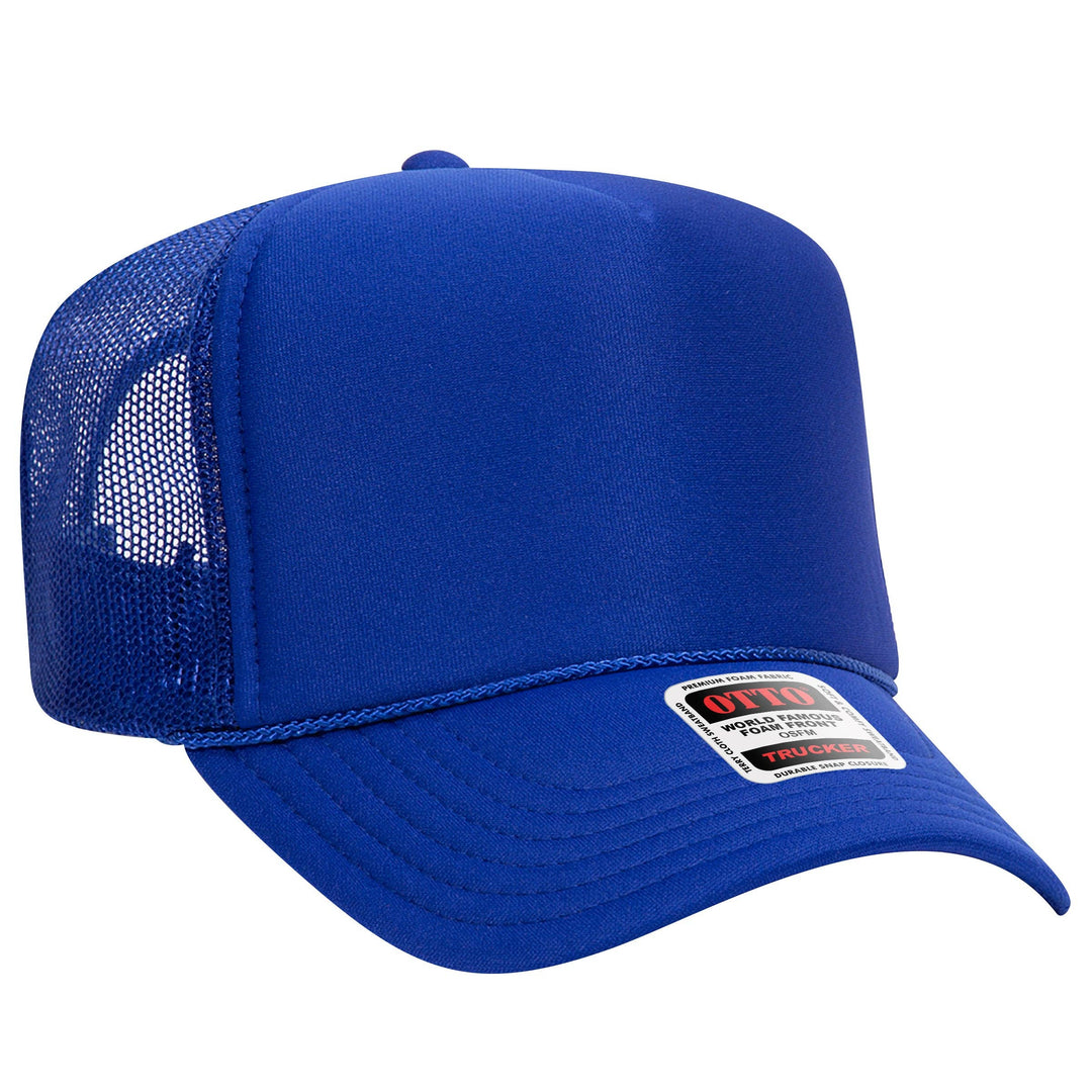 Otto 5-Panel High Crown Foam Trucker Hats, Mesh Back Cap - 39-165: Purple