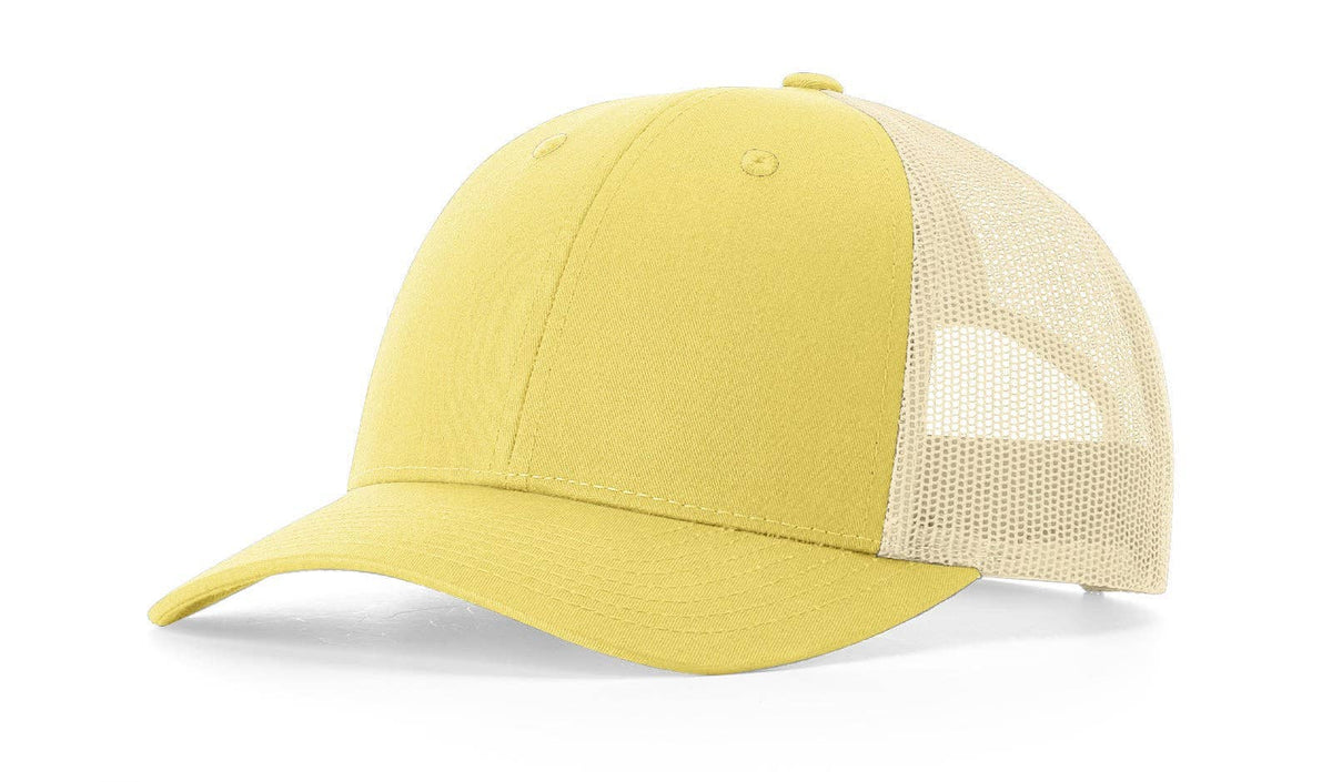 Richardson 115 Low Pro Trucker Cap: Cream/Loden/Dark Orange / MD-LG