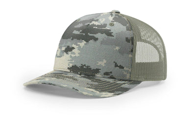 Richardson 112PFP Printed Five Panel Trucker Hat Camo Cap - 112 PFP: Realtree Edge/Blaze Orange